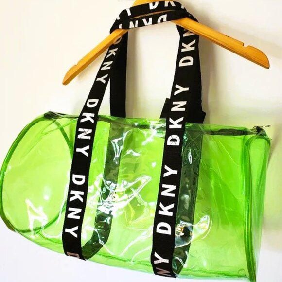 DKNY - Light Green Clear Duffle Bag- NEW - Picture 1 of 9